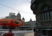 Țurțuri pe clădirea Universității  » Click pentru a mari ->